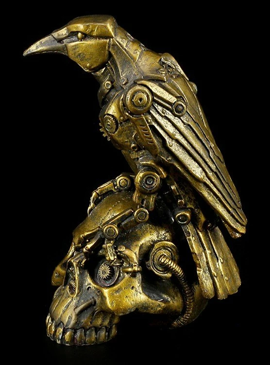 Steampunk Figur - Rabe Auf Totenkopf 4 Steampunk Figur - Rabe Auf Totenkopf – Bild 2