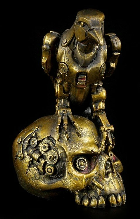 Steampunk Figur - Rabe Auf Totenkopf 9 Steampunk Figur - Rabe Auf Totenkopf – Bild 7