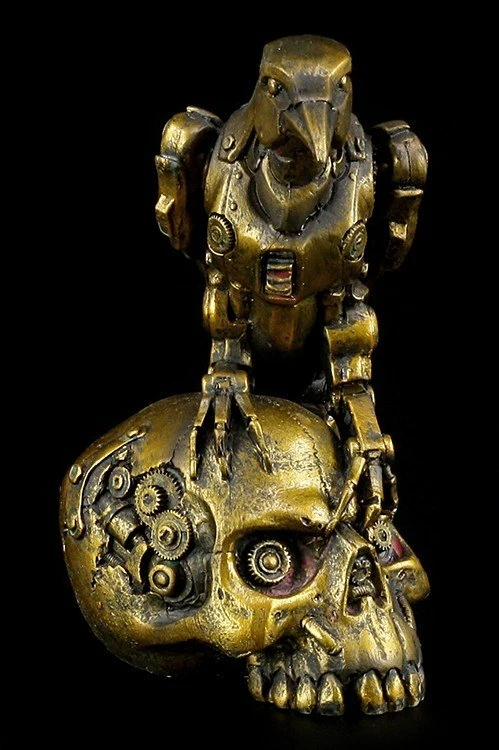 Steampunk Figur - Rabe Auf Totenkopf 11 Steampunk Figur - Rabe Auf Totenkopf – Bild 9