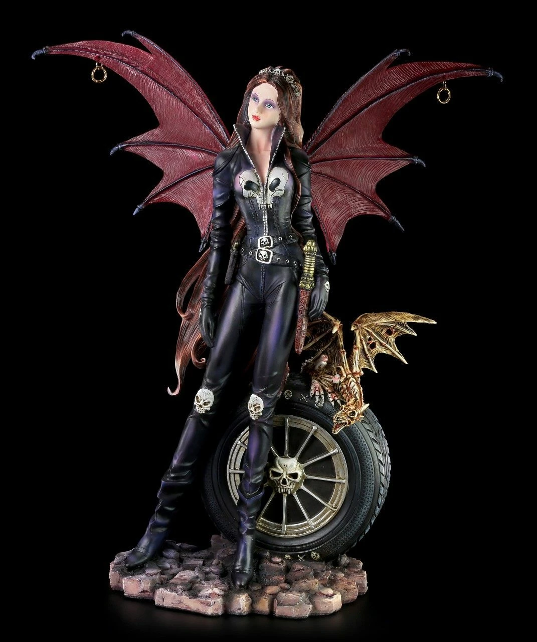 Dark Angel Figur - Biker Outfit Mit Drachen 4 Dark Angel Figur - Biker Outfit Mit Drachen – Bild 2
