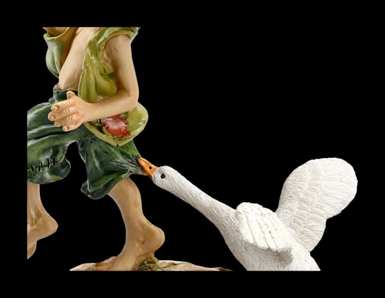 Pixie Kobold Figur Mit Gans - Lass Mich Los 9 Pixie Kobold Figur Mit Gans - Lass Mich Los – Bild 7