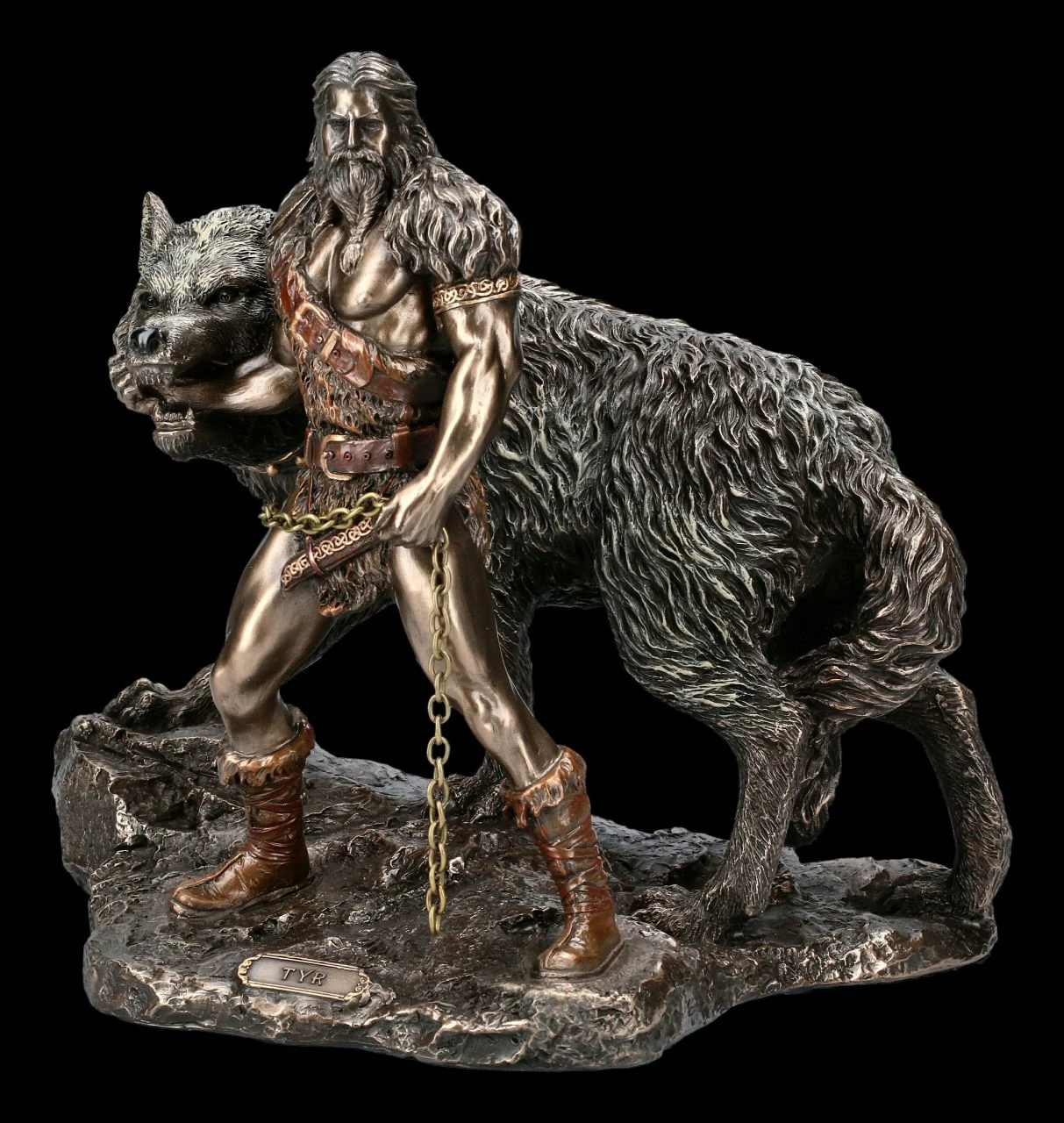 Tyr Figur Mit Fenriswolf - Gott Des Kampfes 8 Tyr Figur Mit Fenriswolf - Gott Des Kampfes – Bild 6