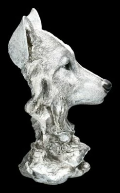 Wolfskopf Büste - Antik Silber -FIGUREN Verkäufe 2D FA 41274 Wolfskopf Buste Antik Silber 7 1280x1280