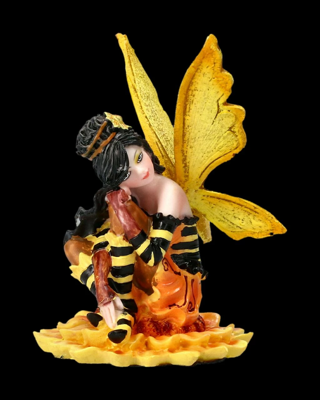 Elfen Figur - Mini Fee Auf Sonnenblume 8 Elfen Figur - Mini Fee Auf Sonnenblume – Bild 6