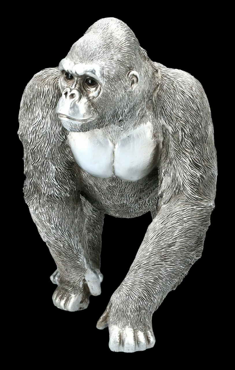 Affen Figur - Gorilla Antik Silber 5 Affen Figur - Gorilla Antik Silber – Bild 3