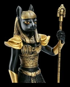 Ägyptische Krieger Figur - Bastet - Schwarz Gold -FIGUREN Verkäufe 2D FS12910 Aegyptische Krieger Figur Bastet Schwarz Gold 2 1280x1280