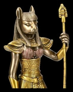 Ägyptische Krieger Figur - Bastet - Bronziert -FIGUREN Verkäufe 2D FS12911 Aegyptische Krieger Figur Bastet Bronziert 2 1280x1280
