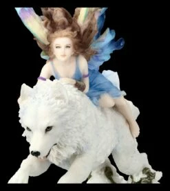 Schmetterlings-Elfe Reitet Auf Wolf - Free Spirit -FIGUREN Verkäufe 2D FS13436 Schmetterlings Elfe reitet auf Wolf Free Spirit 4 1280x1280