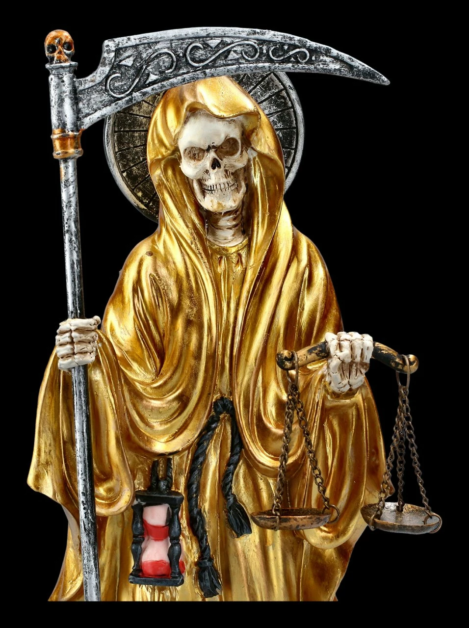 Santa Muerte Figur - Goldfarben 9 Santa Muerte Figur - Goldfarben – Bild 7