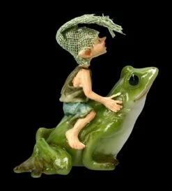 Pixie Kobold Figur Reitet Auf Frosch - Und Hopp....! -FIGUREN Verkäufe 2D FS14137 Ersatzfotos Pixie 814 076 7 1280x1280