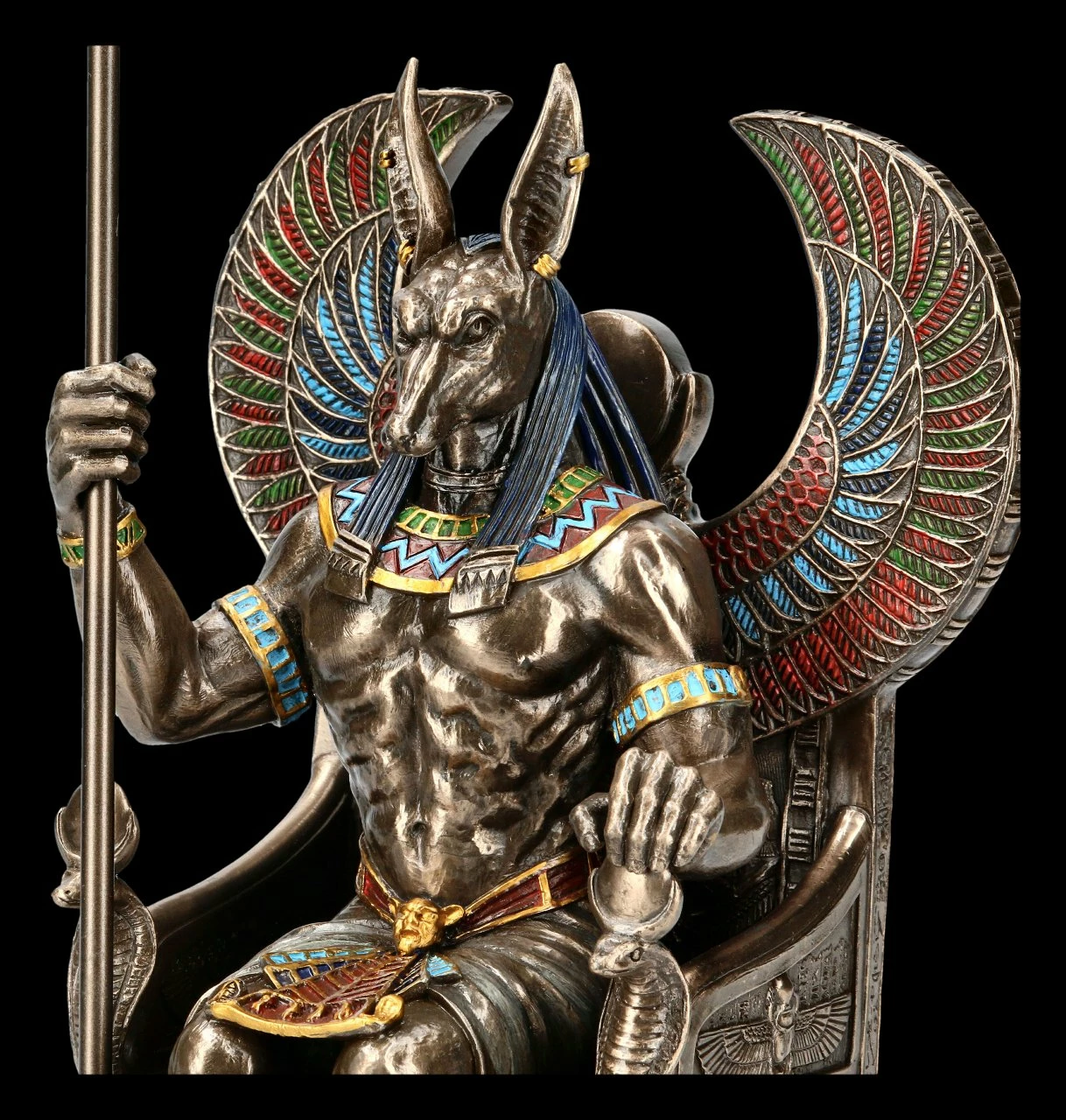 Anubis Figur Sitzend Auf Thron 8 Anubis Figur Sitzend Auf Thron – Bild 6