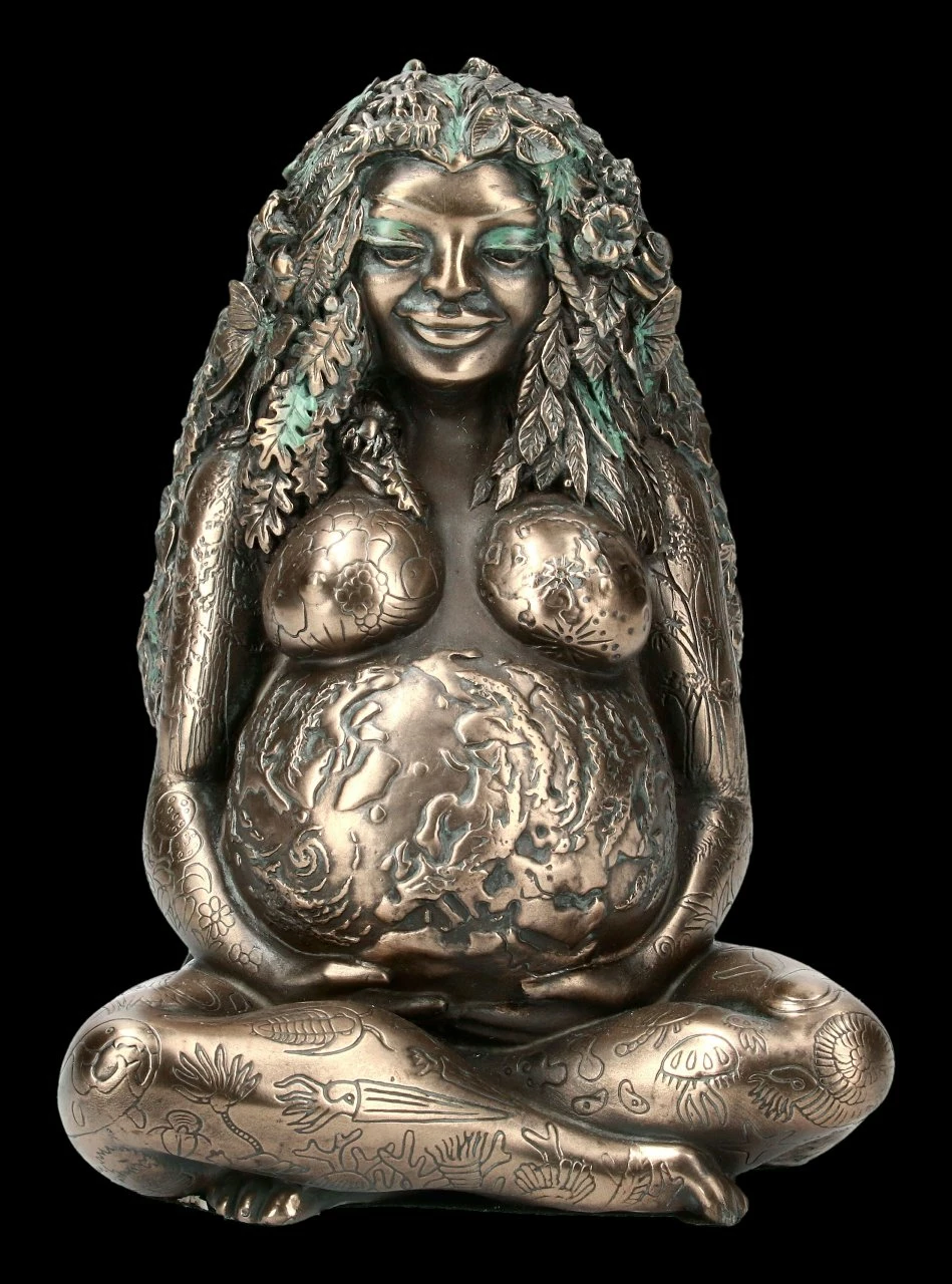 Tausendjährige Gaia Figur - Mutter Erde Bronziert 4 Tausendjährige Gaia Figur - Mutter Erde Bronziert – Bild 2