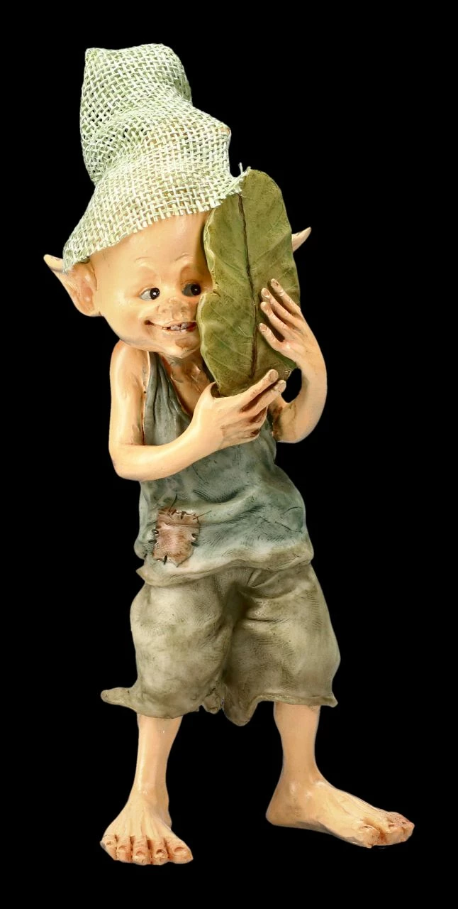 Pixie Kobold Figur Versteckt Sich Hinter Blatt 8 Pixie Kobold Figur Versteckt Sich Hinter Blatt – Bild 6