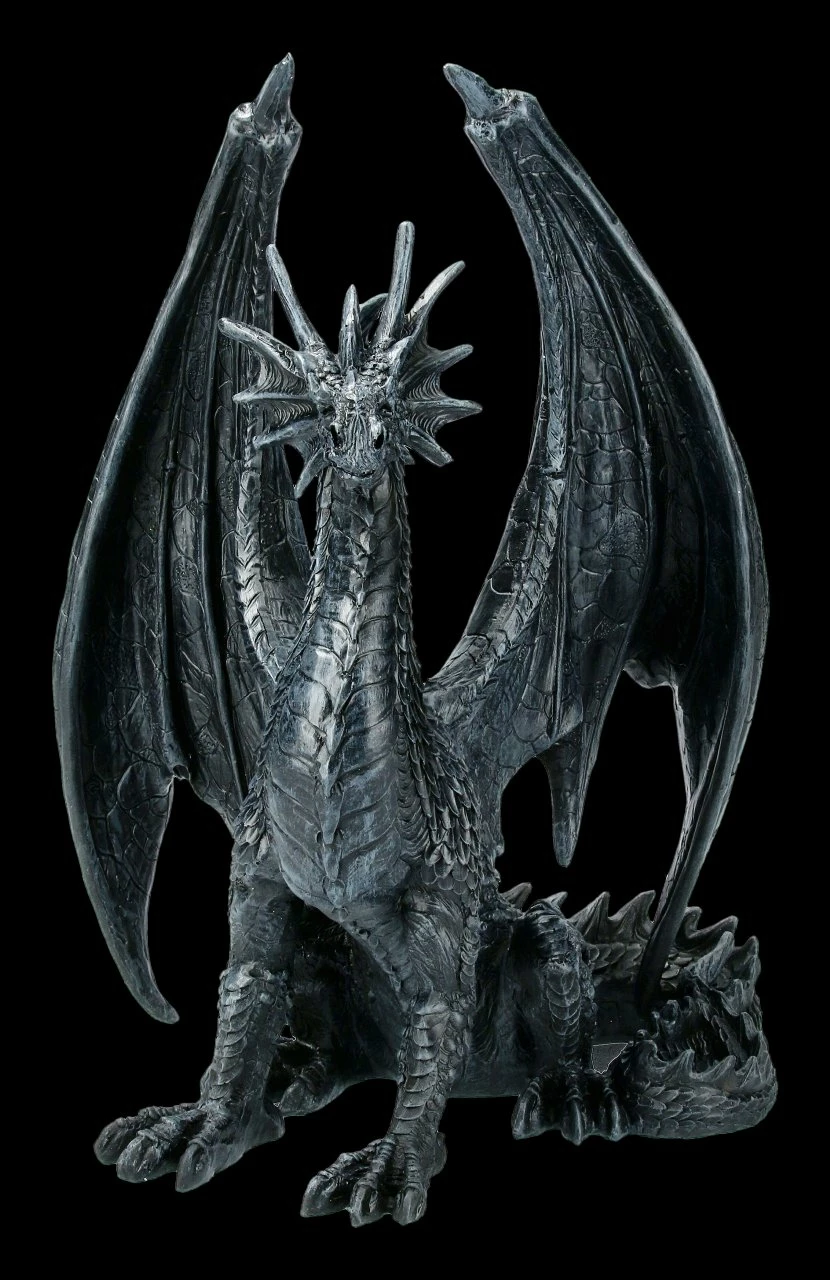 Schwarze Drachen Figur - Black Wing 7 Schwarze Drachen Figur - Black Wing – Bild 5