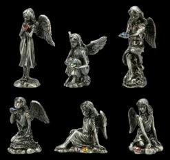 Kleine Zinn Engel Figuren Mit Kristall - 6er Set -FIGUREN Verkäufe 2D FS21170 Kleine Zinn Engel Figuren mit Kristall 6er Set 3 1280x1280