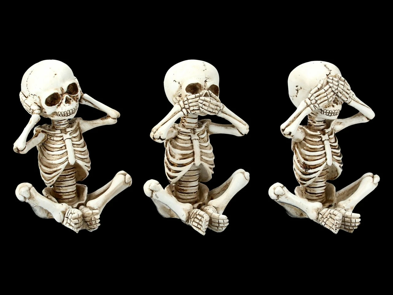Skelett Figuren - Skellywag Nichts Böses 4 Skelett Figuren - Skellywag Nichts Böses – Bild 2