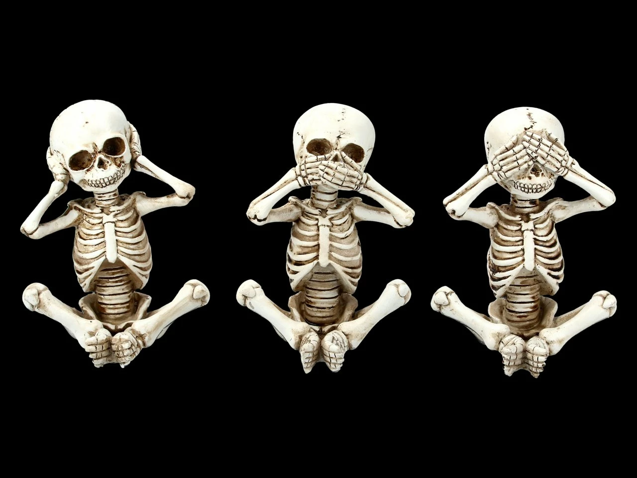 Skelett Figuren - Skellywag Nichts Böses 3 Skelett Figuren - Skellywag Nichts Böses