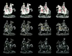 Kreuzritter Figuren Auf Pferd - 12er Set