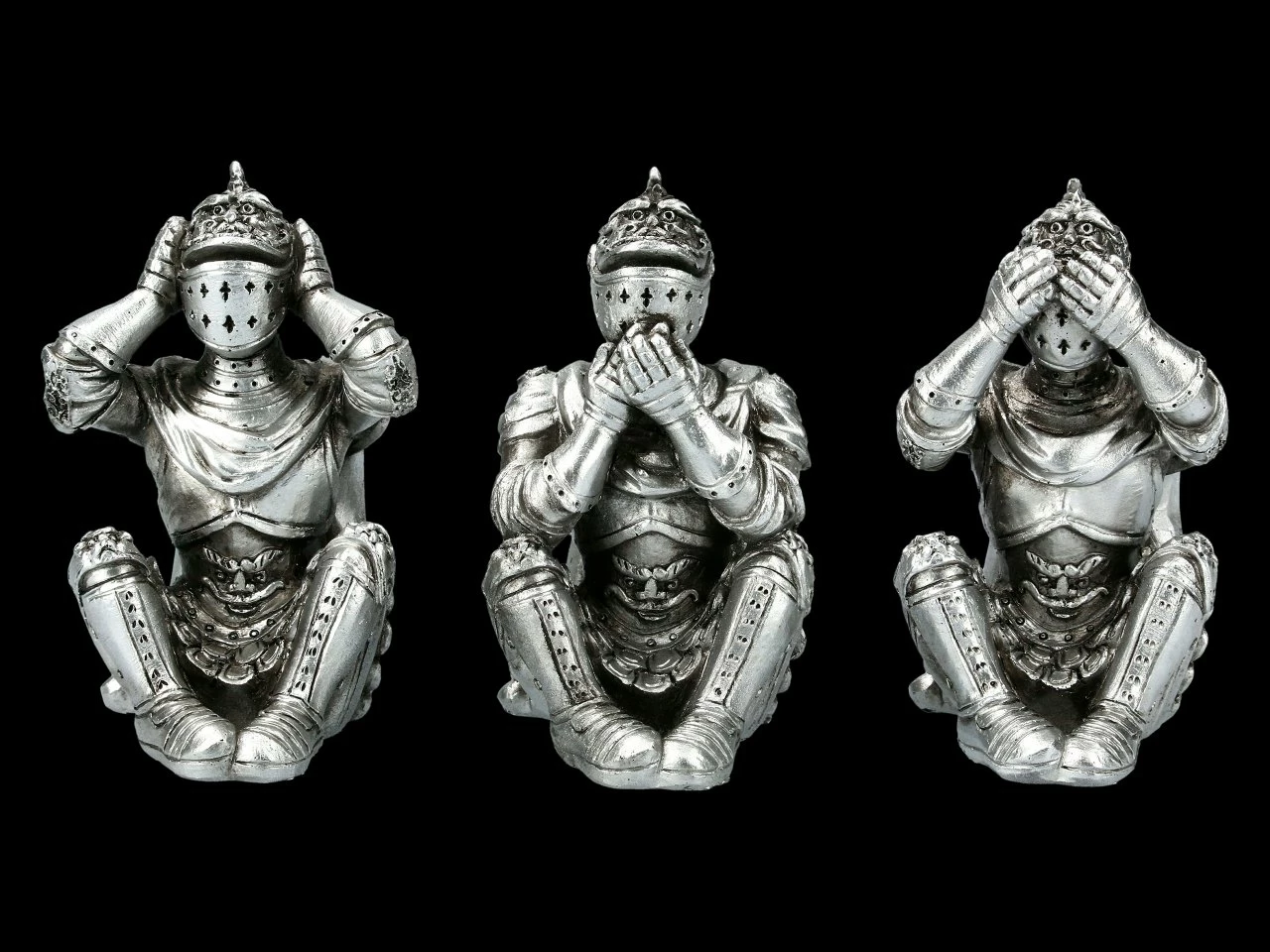 Sitzende Ritter Figuren - Nichts Böses 4 Sitzende Ritter Figuren - Nichts Böses – Bild 2