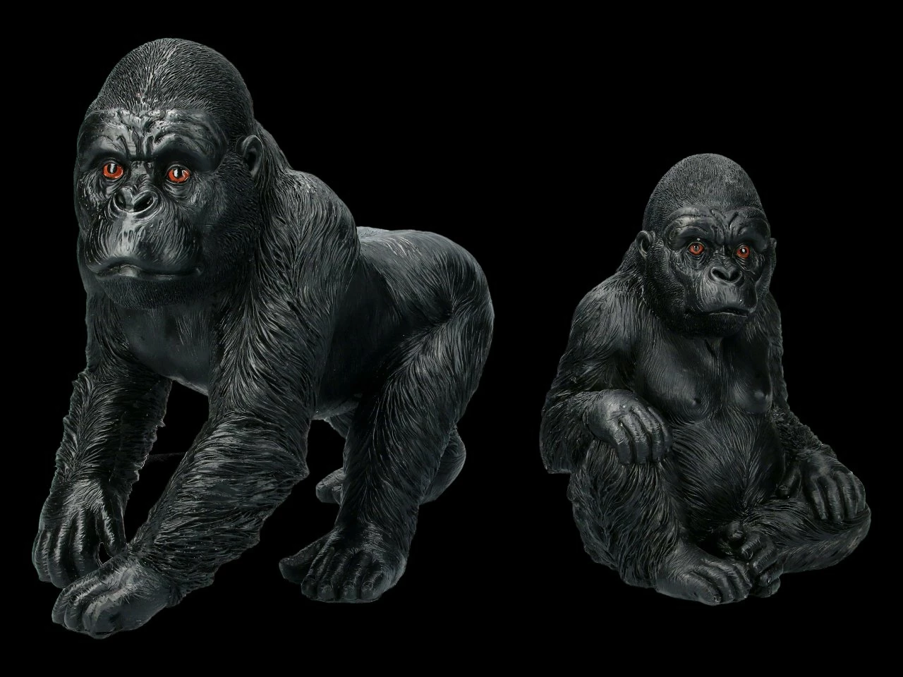 Gartenfigur - Sitzender Gorilla 9 Gartenfigur - Sitzender Gorilla – Bild 7