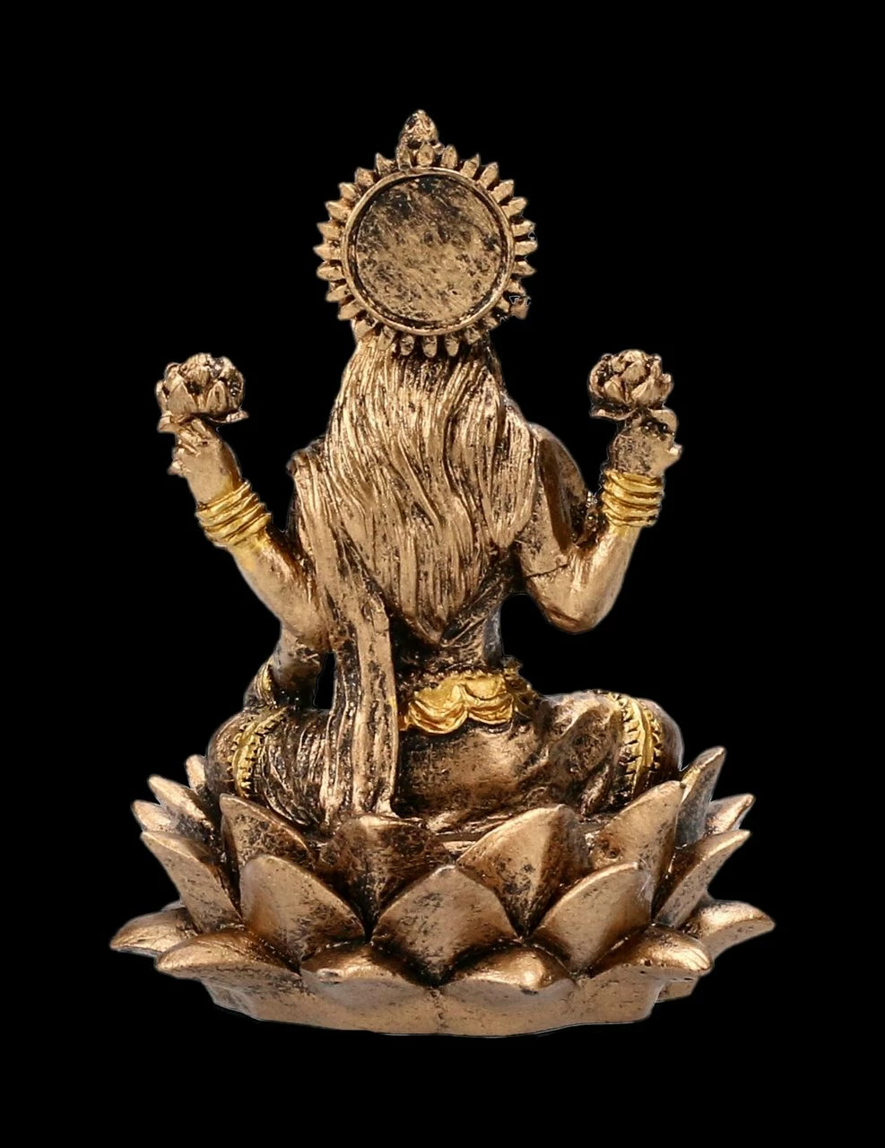 Kleine Lakshmi Figur Sitzend Auf Lotus 6 Kleine Lakshmi Figur Sitzend Auf Lotus – Bild 4