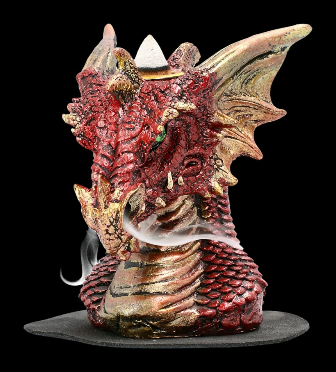 Backflow Räucherhalter - Roter Drachenkopf Klein 4 Backflow Räucherhalter - Roter Drachenkopf Klein – Bild 2