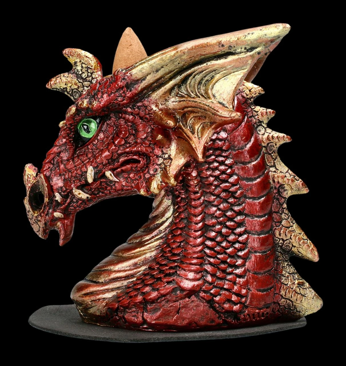 Backflow Räucherhalter - Roter Drachenkopf Klein 8 Backflow Räucherhalter - Roter Drachenkopf Klein – Bild 6