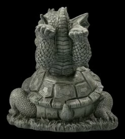 Gartenfigur - Drache Mit Schildkröte -FIGUREN Verkäufe 2D FS22607 Gartenfigur Drache mit Schildkroete 3 1280x1280