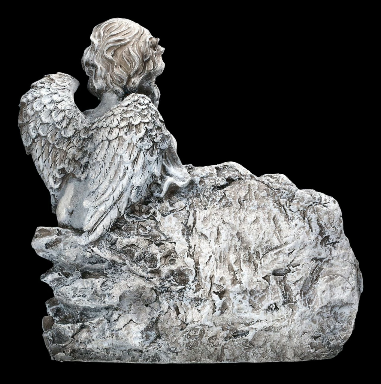 Grabengel Figur Grau - Wir Vermissen Dich 7 Grabengel Figur Grau - Wir Vermissen Dich – Bild 5