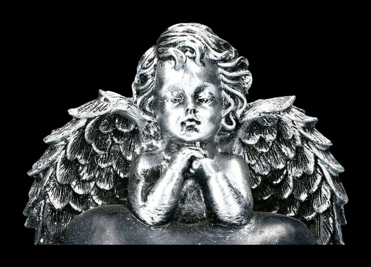 Grabengel Mit Schwarzem Herz - Wir Vermissen Dich 9 Grabengel Mit Schwarzem Herz - Wir Vermissen Dich – Bild 7