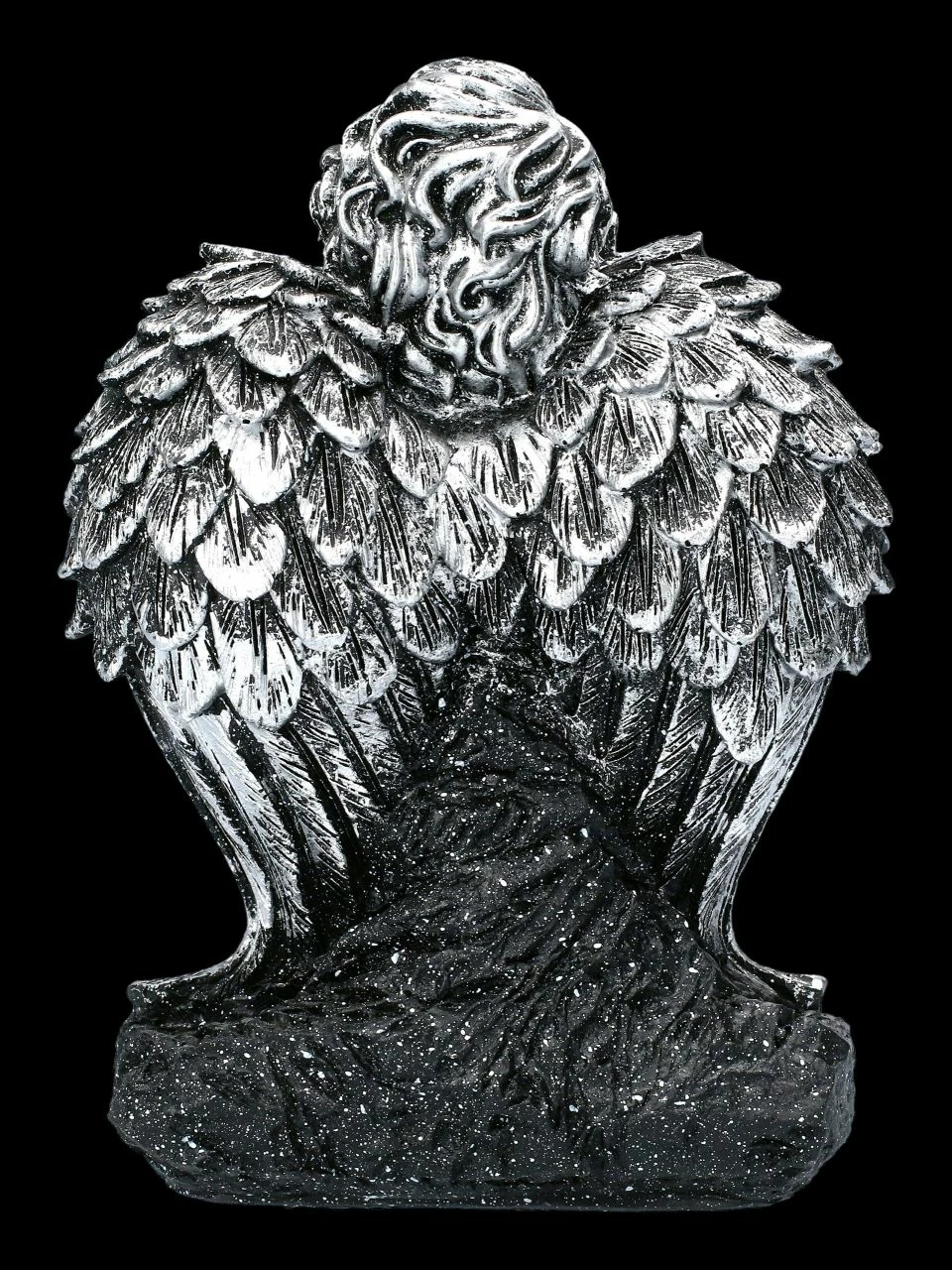 Grabengel Mit Schwarzem Herz - Wir Vermissen Dich 6 Grabengel Mit Schwarzem Herz - Wir Vermissen Dich – Bild 4