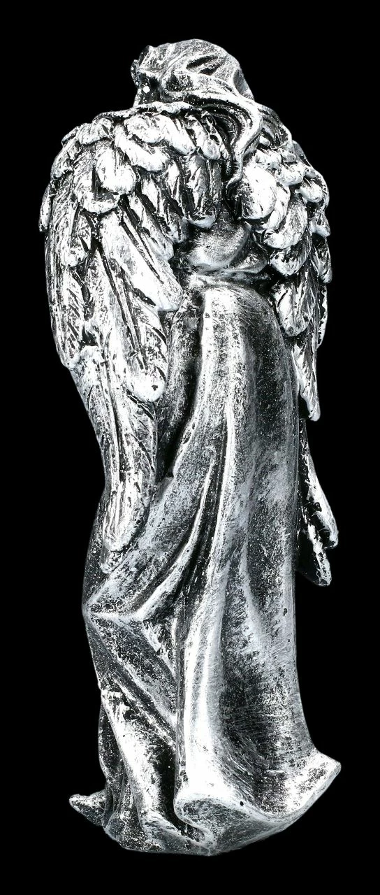 Grabengel Figur Silberfarben - In Stillem Gedenken 5 Grabengel Figur Silberfarben - In Stillem Gedenken – Bild 3