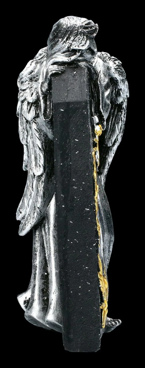 Grabengel Figur Silberfarben - In Stillem Gedenken 7 Grabengel Figur Silberfarben - In Stillem Gedenken – Bild 5