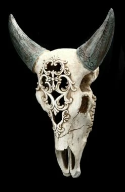 Wandrelief - Bison Totenkopf Mit Verzierung -FIGUREN Verkäufe 2D FS22660 Wandrelief Bison Schadel 5 1280x1280