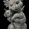 Gartenfigur - Drache Mit Hundewelpe