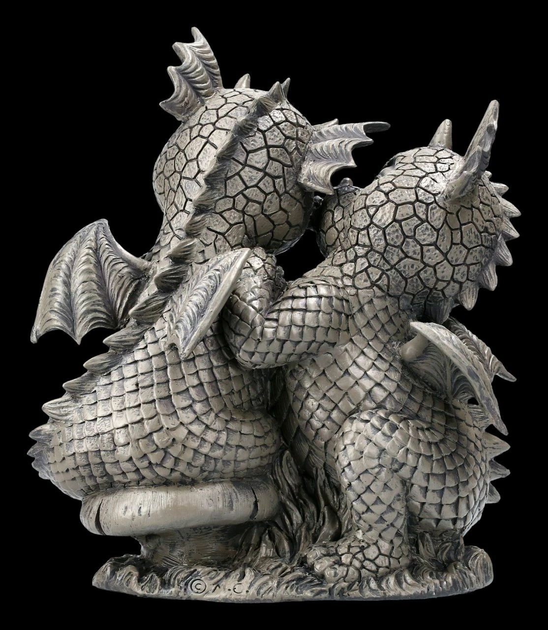 Gartenfigur - Drachen Liebespaar Küsschen 8 Gartenfigur - Drachen Liebespaar Küsschen – Bild 6