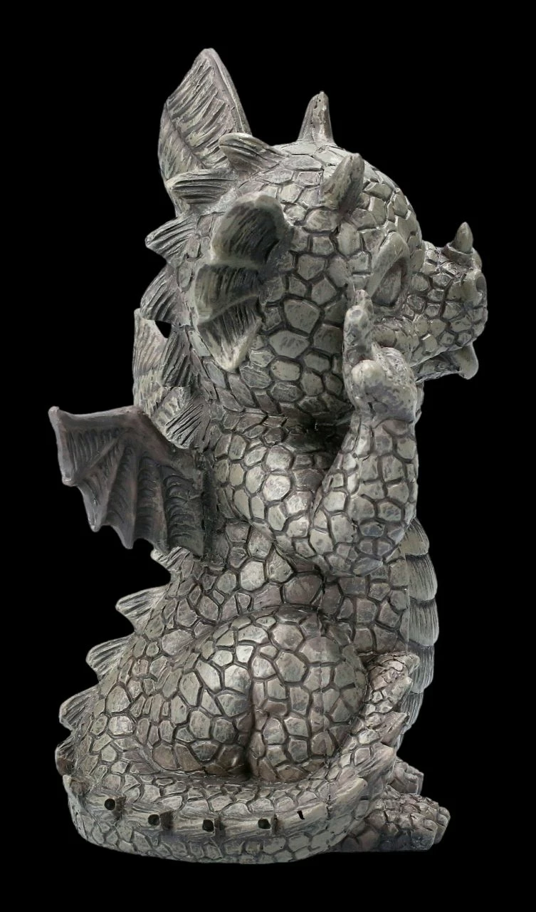 Gartenfigur - Drache Schneidet Grimasse Klein 5 Gartenfigur - Drache Schneidet Grimasse Klein – Bild 3