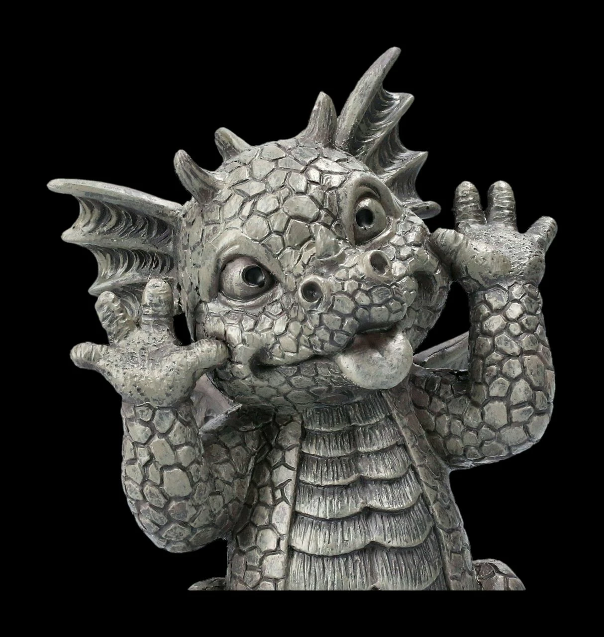 Gartenfigur - Drache Schneidet Grimasse Klein 9 Gartenfigur - Drache Schneidet Grimasse Klein – Bild 7