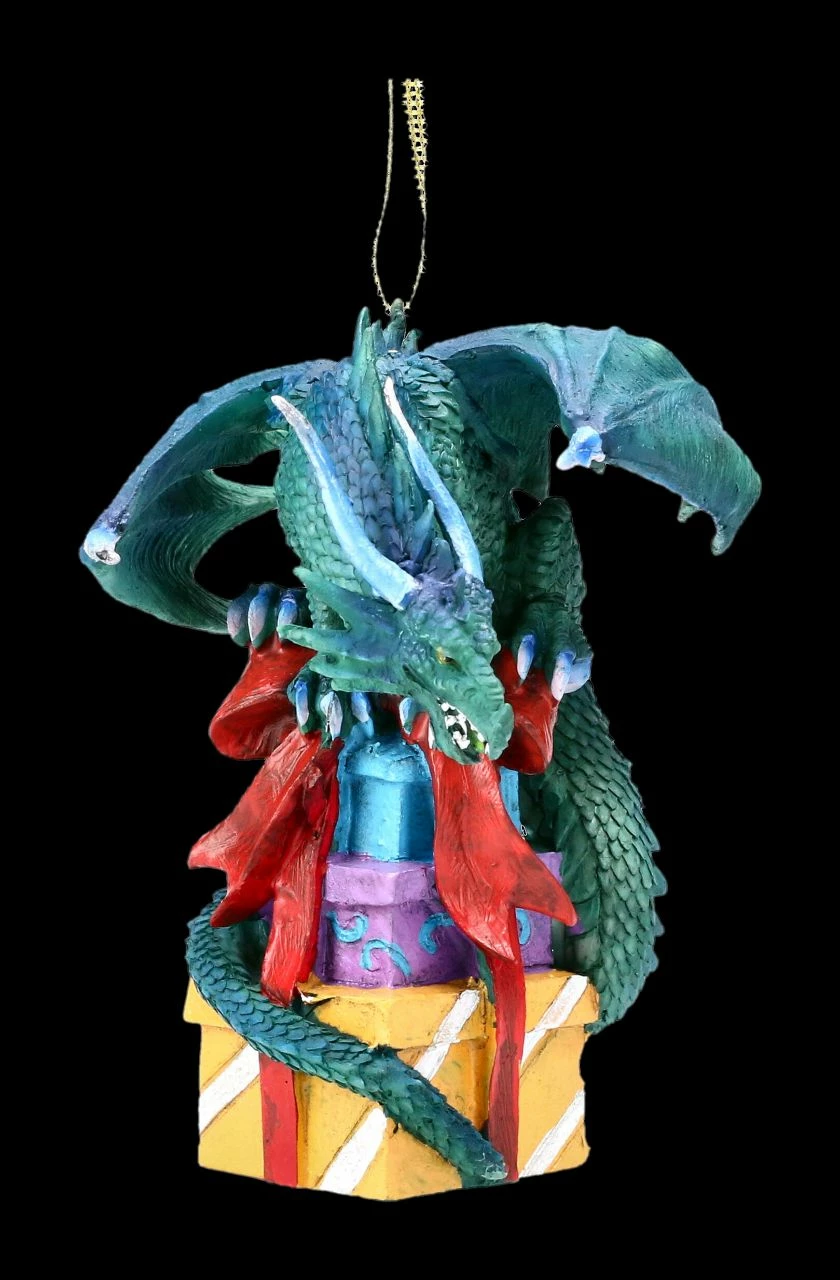Christbaumschmuck - Weihnachts-Drache Mit Geschenken 7 Christbaumschmuck - Weihnachts-Drache Mit Geschenken – Bild 5