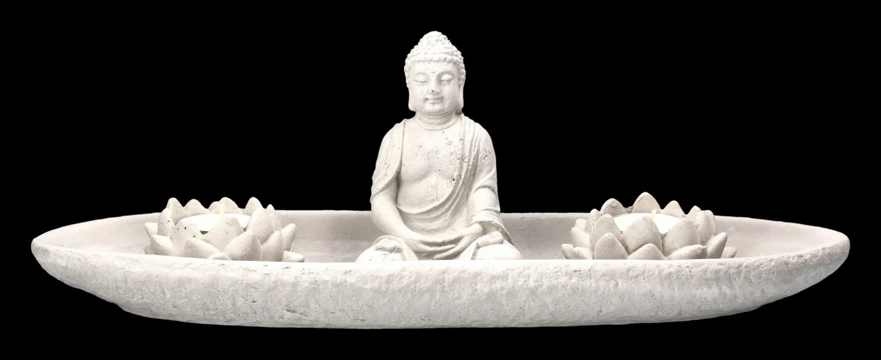 Buddha Kerzenhalter Für 2 Teelichter 4 Buddha Kerzenhalter Für 2 Teelichter – Bild 2