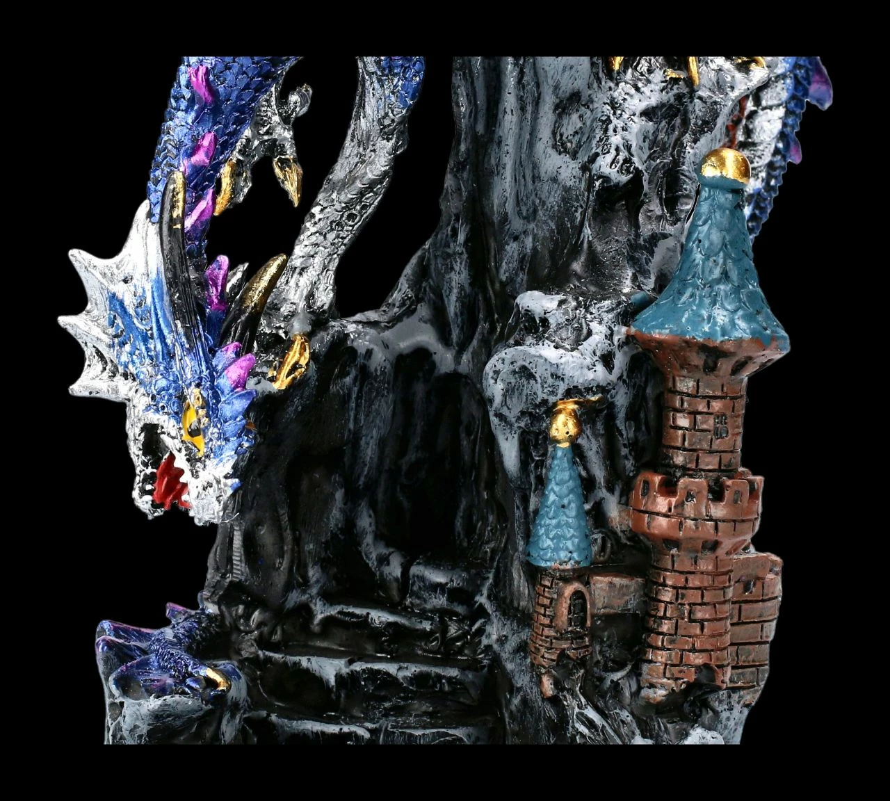 Drachen Figur Auf Burg - Blauer Terror 9 Drachen Figur Auf Burg - Blauer Terror – Bild 7