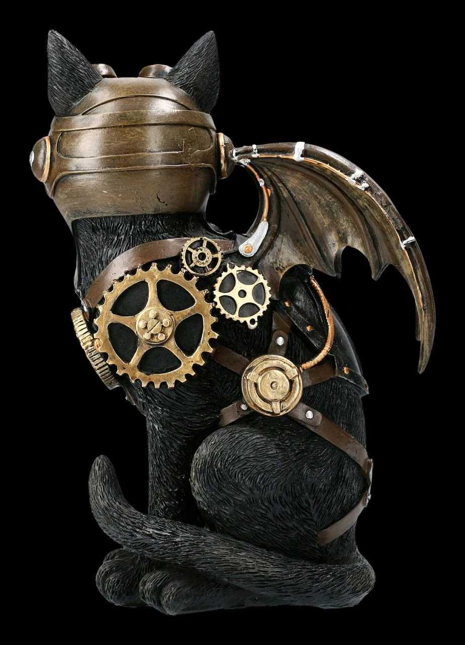 Katzen Figur - Steampunk Feline Flight 7 Katzen Figur - Steampunk Feline Flight – Bild 5