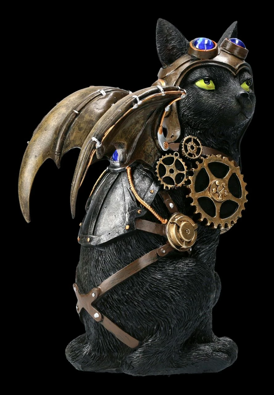 Katzen Figur - Steampunk Feline Flight 4 Katzen Figur - Steampunk Feline Flight – Bild 2
