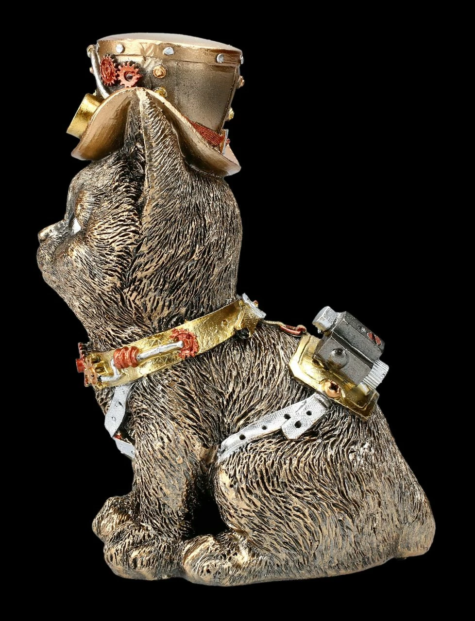 Katzen Figur - Steampunk Kitty Mit Zylinder 5 Katzen Figur - Steampunk Kitty Mit Zylinder – Bild 3