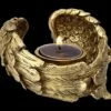 Teelichthalter - Engelsflügel Goldfarben