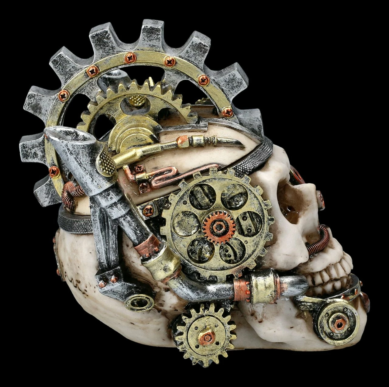 Totenkopf Steampunk Schatulle - Metal Head 8 Totenkopf Steampunk Schatulle - Metal Head – Bild 6