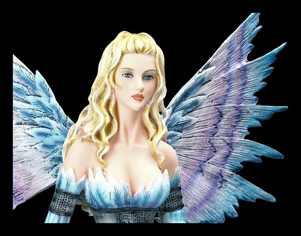 Elfen Figur - Weltenkönigin Mit Drache Blaues Kleid 9 Elfen Figur - Weltenkönigin Mit Drache Blaues Kleid – Bild 7