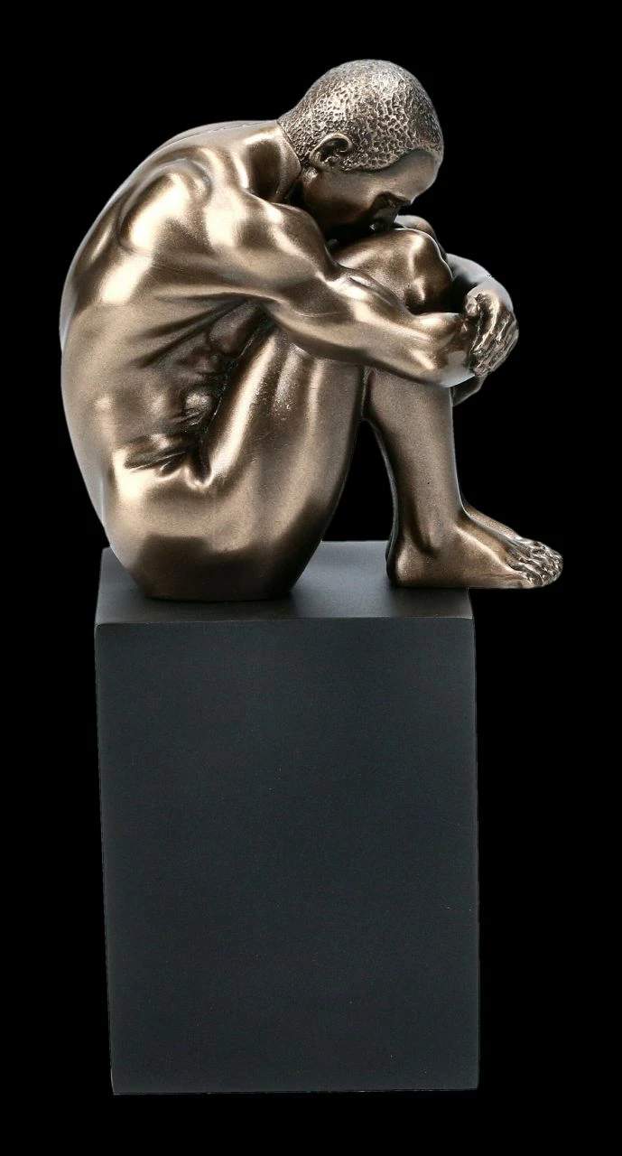 Akt Figur - Kauernder Mann Auf Monolith 8 Akt Figur - Kauernder Mann Auf Monolith – Bild 6