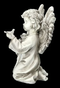 Grabengel Figur Mit Vogel Und Blume -FIGUREN Verkäufe 2D FS23226 Grabengel Figur mit Vogel und Blume 3 1280x1280