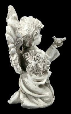 Grabengel Figur Mit Vogel Und Blume -FIGUREN Verkäufe 2D FS23226 Grabengel Figur mit Vogel und Blume 5 1280x1280